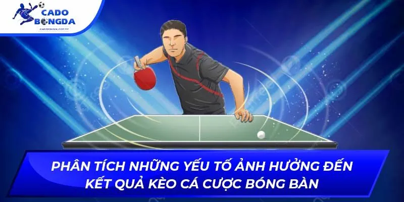Phân tích những yếu tố ảnh hưởng đến kết quả kèo cá cược bóng bàn